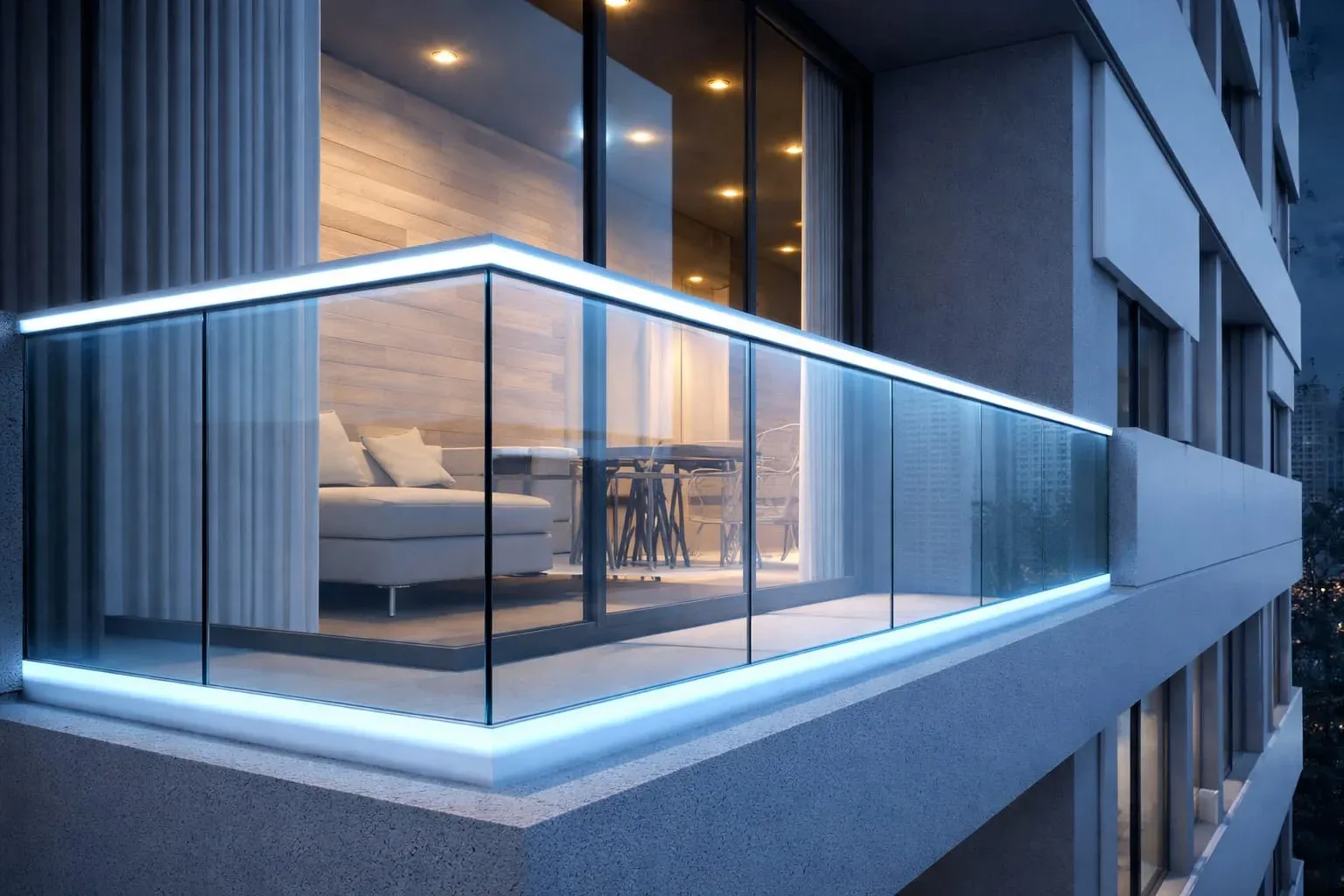 Frameless glass aluminium base shoe railing system extrusions