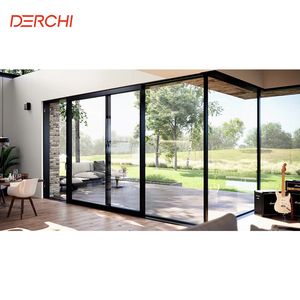 As2047 Australian Windows And Doors Double Glazed Stacker Doors Commercial Exterior Patio Panoramic Aluminum Sliding Doors