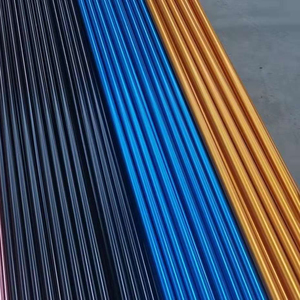 Colorful Anodized Aluminum Profile Alu Tube poles Blue Black Gold