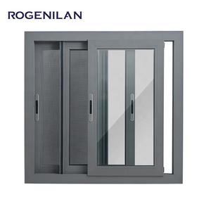 2025 Hot Sale Double Glazed Sliding Windows Low-E Glass Aluminum Sliding Window Slide Window With Mosquito Net