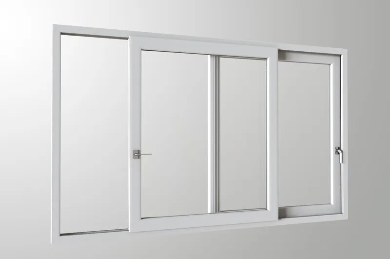 Aluminium sliding window with interlocking sash profiles