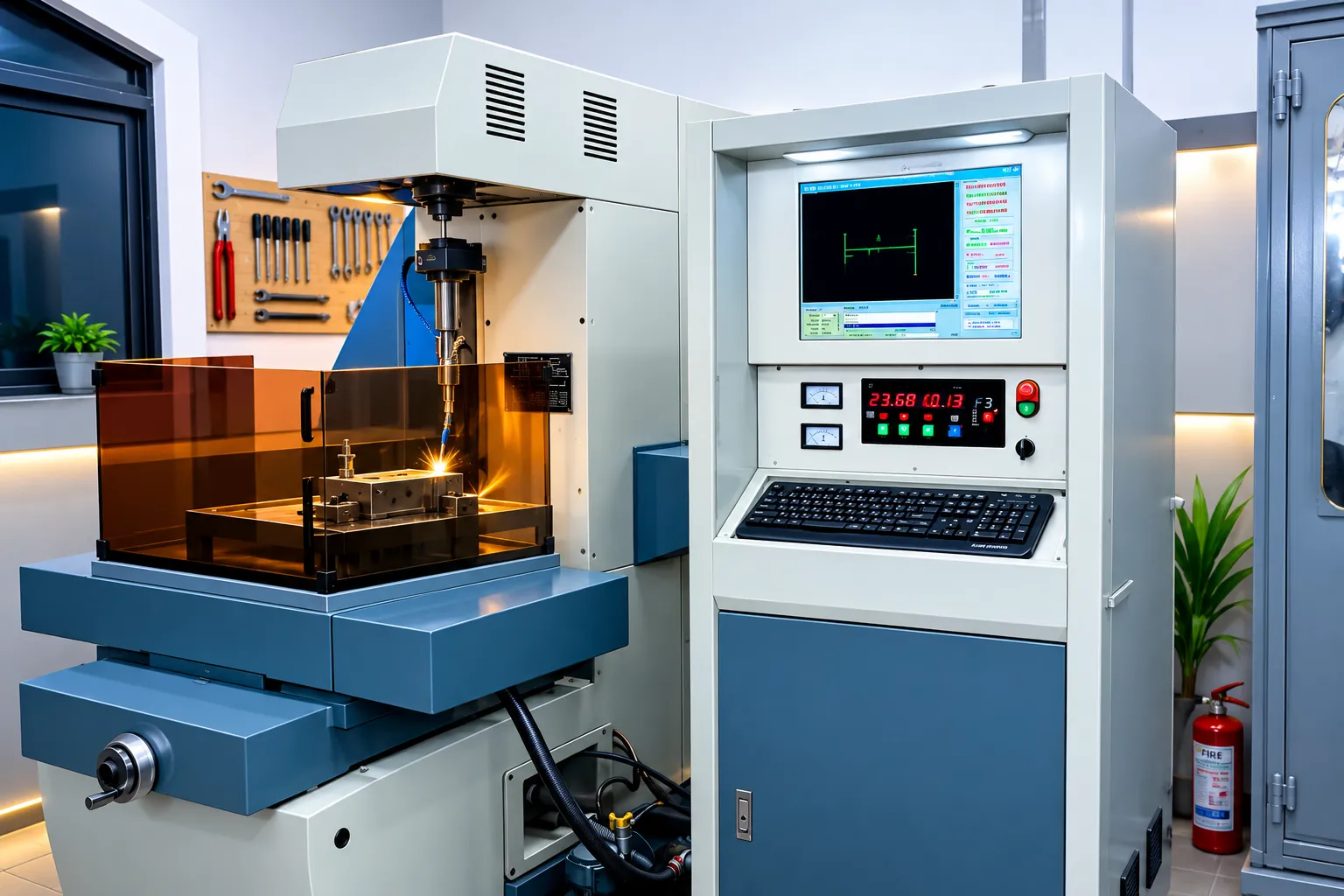 Precision CNC machining center for custom profile fabrication