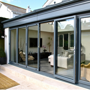 Custom Thermal Break Heavy Duty Aluminum Sliding Door Windproof Tempered Double Glazed Glass Sliding Doors For Houses