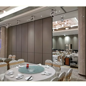 Luxury Hotel Soundproof Sliding Foldable Wooden Partition Wall Door Banquet Hall Room Divider