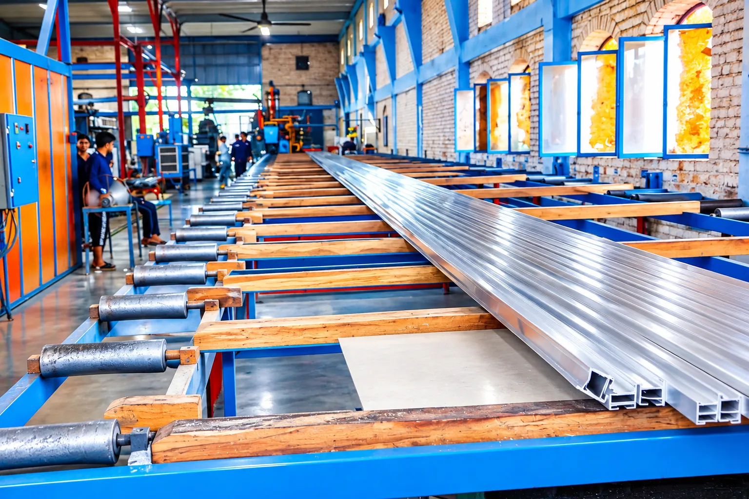 Aluminium extrusion press line at Pak Alumex factory