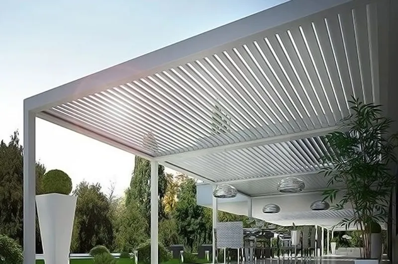 Contemporary aluminium louver system on a building facade