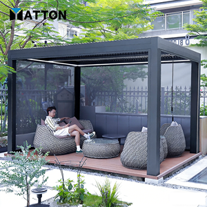 Outdoor Yard Terrace Factory Canopy Villa Electric Adjustable Pergola